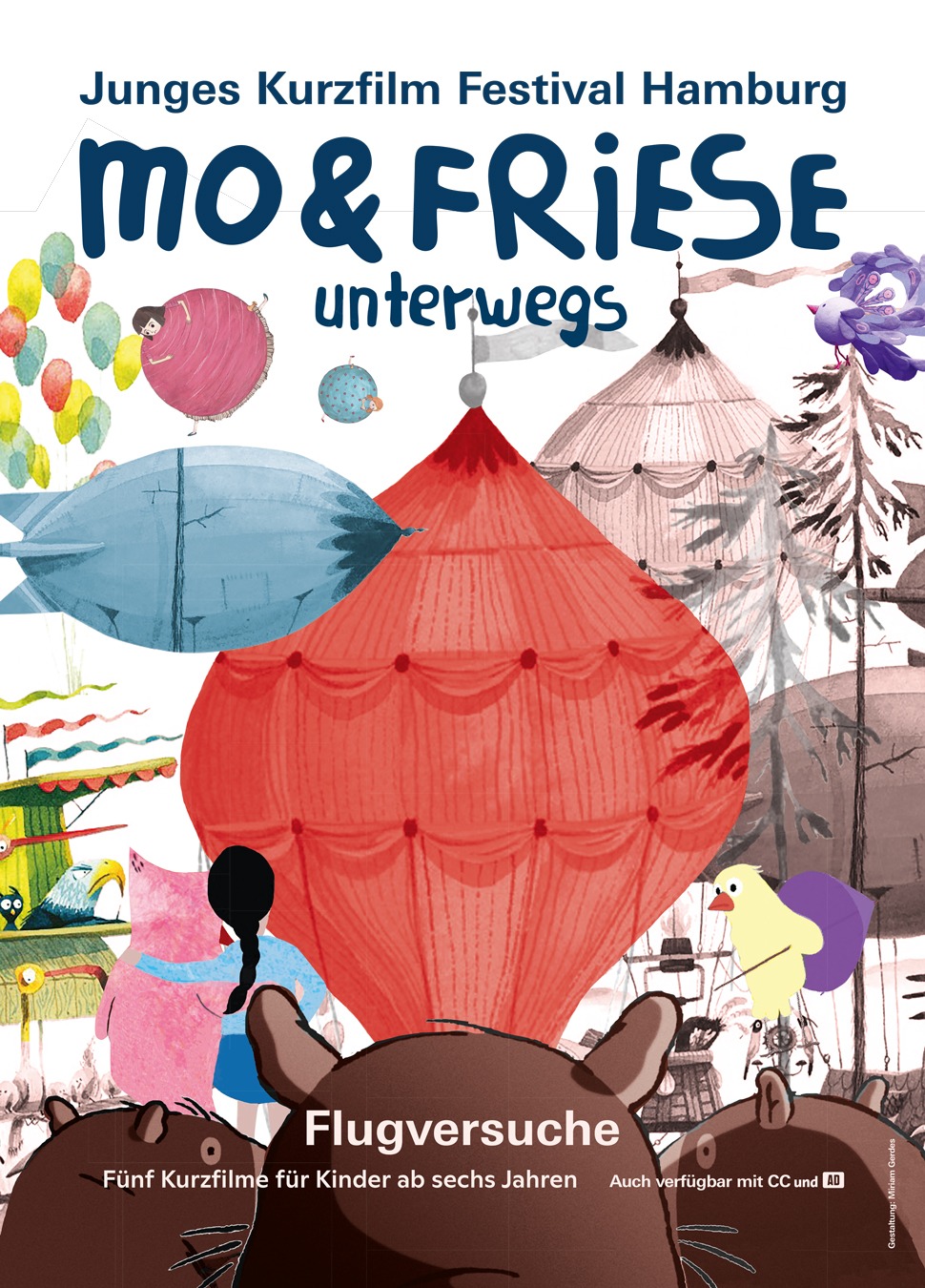 Mo&Friese unterwegs – Flugversuche Plakat 2026 | Corporate Design und Illustration